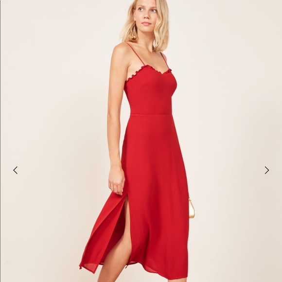 reformation red dress